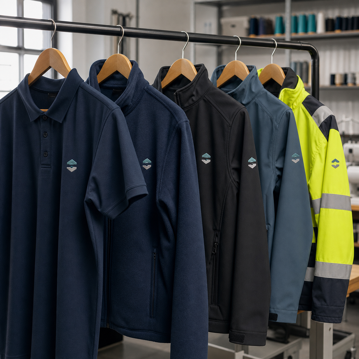 Branded clothing example produced for an organisation